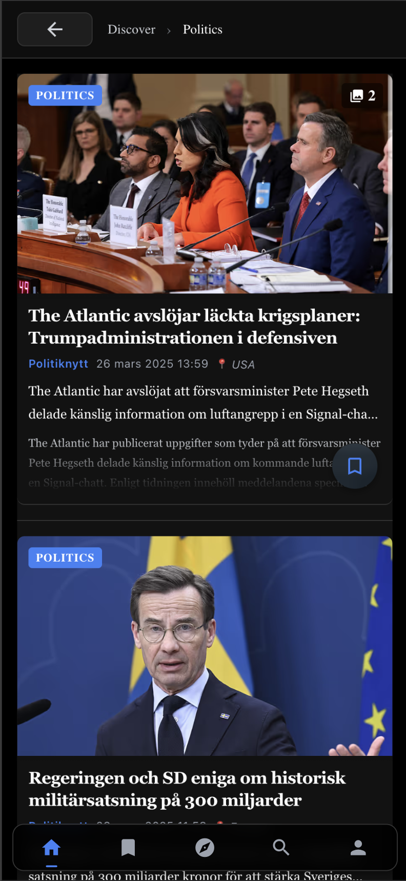 Reed News App Preview
